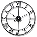 Produktbild GRENSS 3D-Wanduhr, rund, Retro, römisch, 58 cm, schmiedeeisen, Vintage-Stil, groß, Schwarz , 40 cm