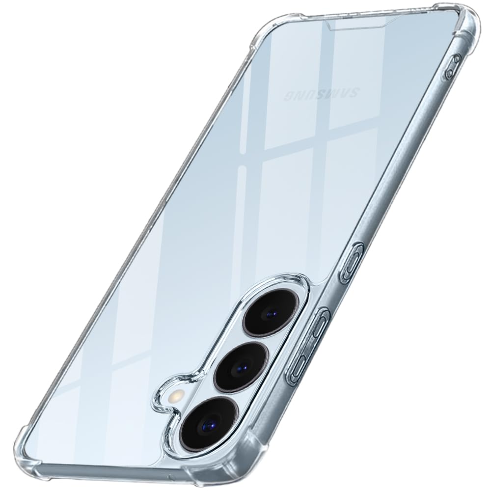 TheGiftKart for Samsung S26 Case, Shockproof Clear Back Cover, Raised Bumps for Camera & Screen Protection, 360 Degree Protection Galaxy S26 Back Cover (PC & TPU, Transparent)-image-48