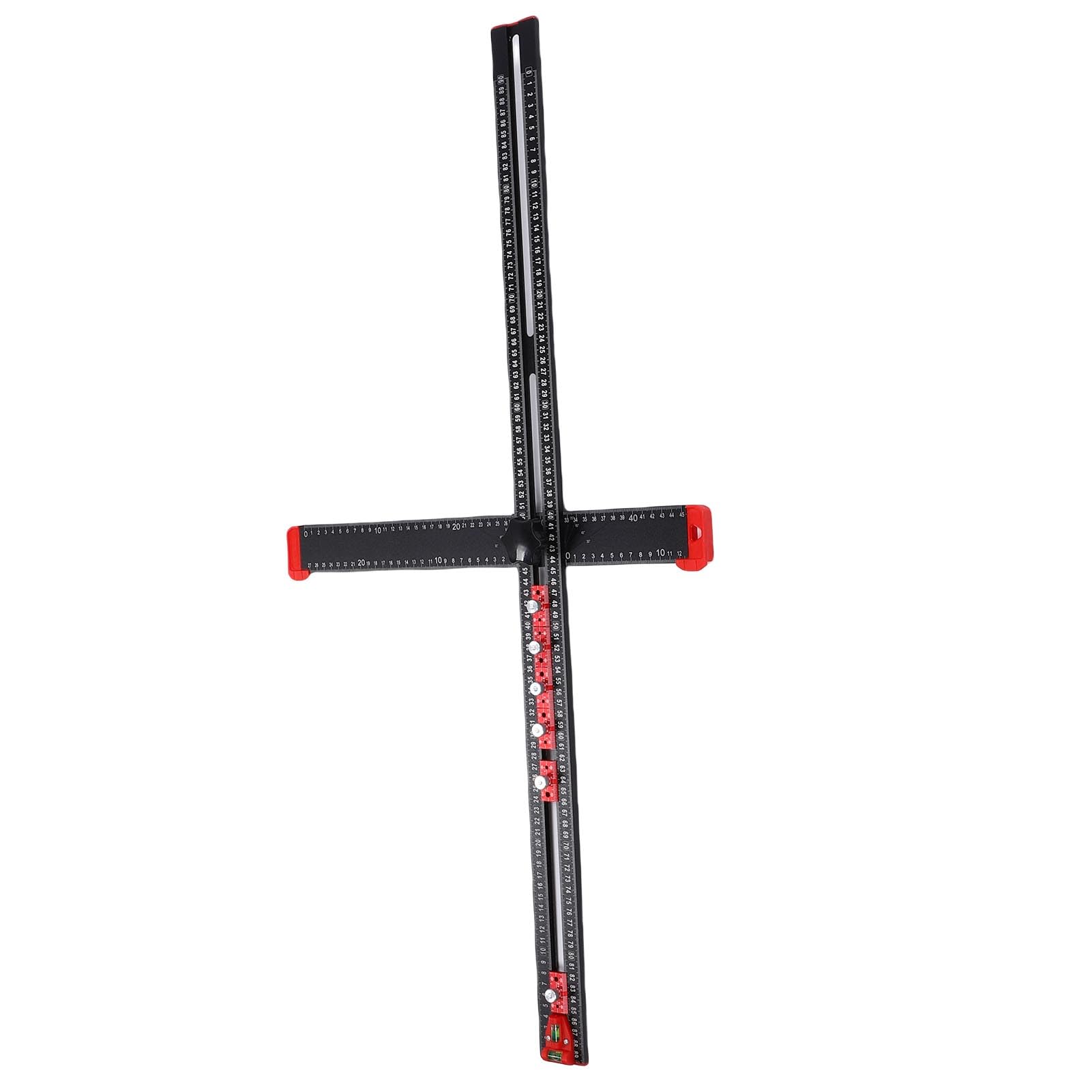 Yctze Righello Per Foratura Righello Di Misurazione Per Marcatura Multiangolare Da 90 Cm Con 2 Livelle A Bolla 6 Cursori Di Misurazione Per La Lavorazione Del Legno Strumenti E Miglioramento Della