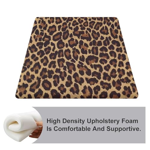 Cojín de espuma viscoelástica para silla de comedor con diseño de leopardo 38x35cm 4