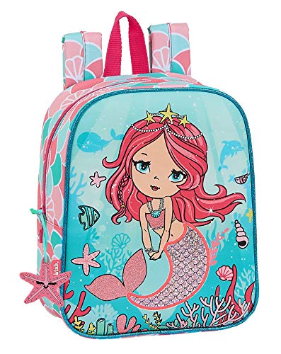 Safta 612023232 Mochila guardería niña Adaptable Carro Glowlab  Multicolor