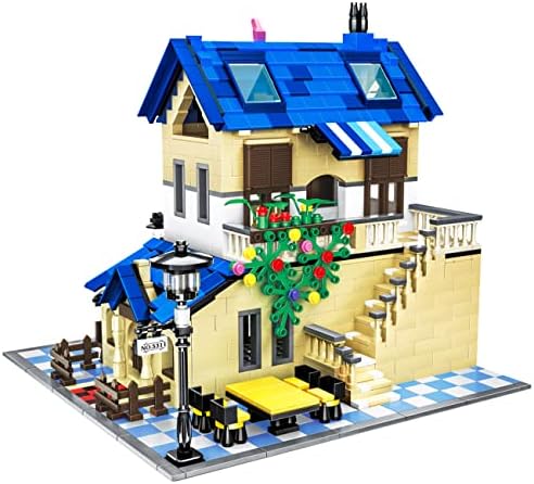 GEYANG French Lodge Villa House Building Kit, City Street Modular House Building Blocks Set, View House Model Construction Toy for Adults and Teens Collectible Display Toy Building Set 1298PCS