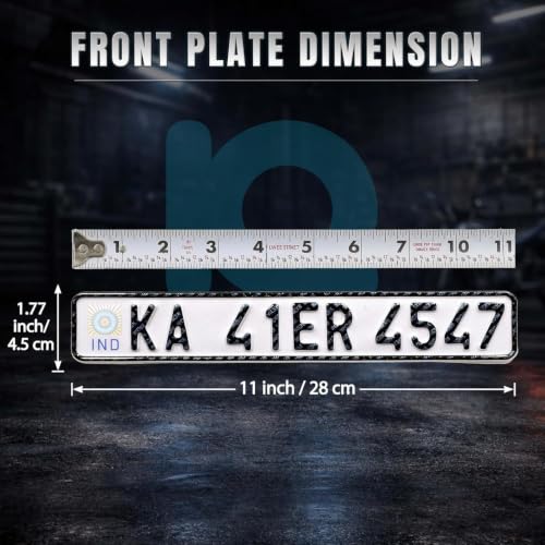 Image of Innovqaraj Embossed Ind Number Plate for Bike| Fancy | No Bar Or Serial Code| for Old Bike Only (White)