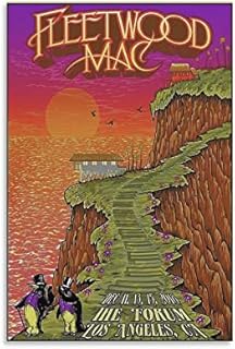 ZOIS Fleetwood Mac Band Poster Vintage Canvas Art Poster Print Bedroom Decor Posters 12x18inch(30x45cm)