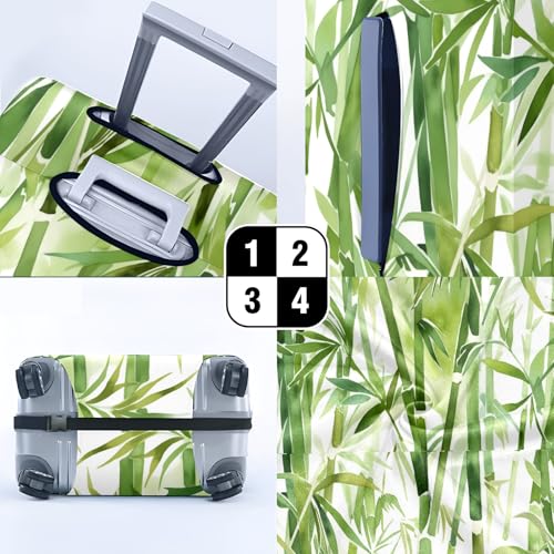Bamboo Forest Luggage Cover Suitcase Protector Travel Luggage Cover Carry on Luggage Cover Washable Baggage Covers for Suitcase Fit 26-28 Inch Luggage4