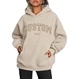 Custom Embroidered Unisex Hoodie, Personalized Hoodies for Women Men, Design Your Own Hoodie, Add Your Own Custom Text, Christmas Hoodies