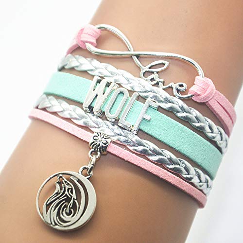 HHHbeauty Wolf Bracelet - Leather Infinity Love Jewelry for Women, Men, Adult Wolf Lovers - Party and Themed Gifts2
