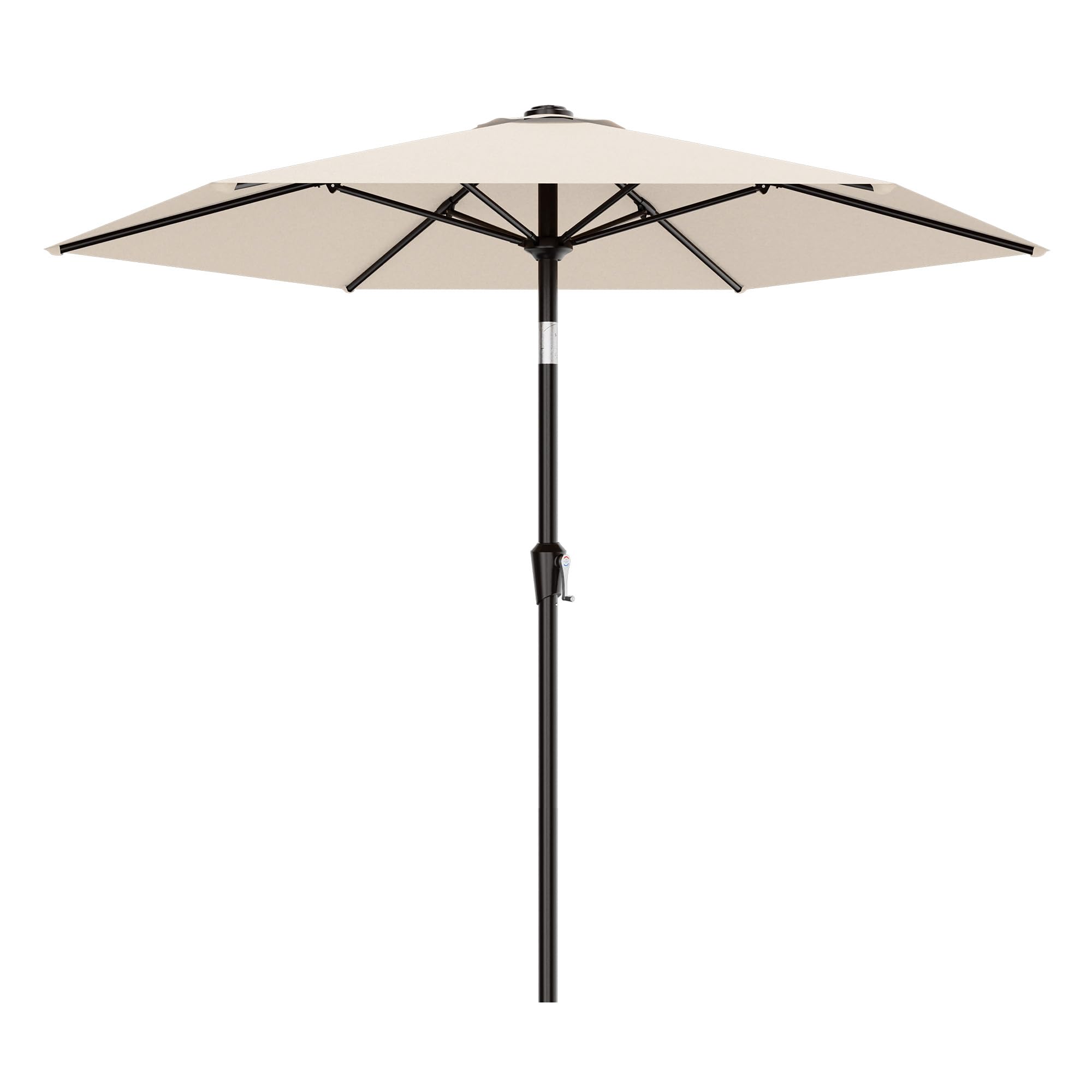 AreShark 10 FT Patio Umbrella for Outdoor, Outdoor Table Umbrella with Push Button Tilt and Crank, Outdoor Patio Umbrellas with 6 Sturdy Ribs, Patio Umbrellas for Market, Garden, Pool (Red) — view 9