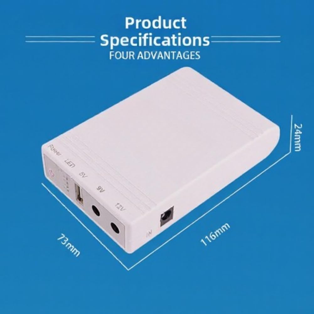 10400 mAh Mini per Ups alimentazione ininterrotta DC 5,5 x 2.