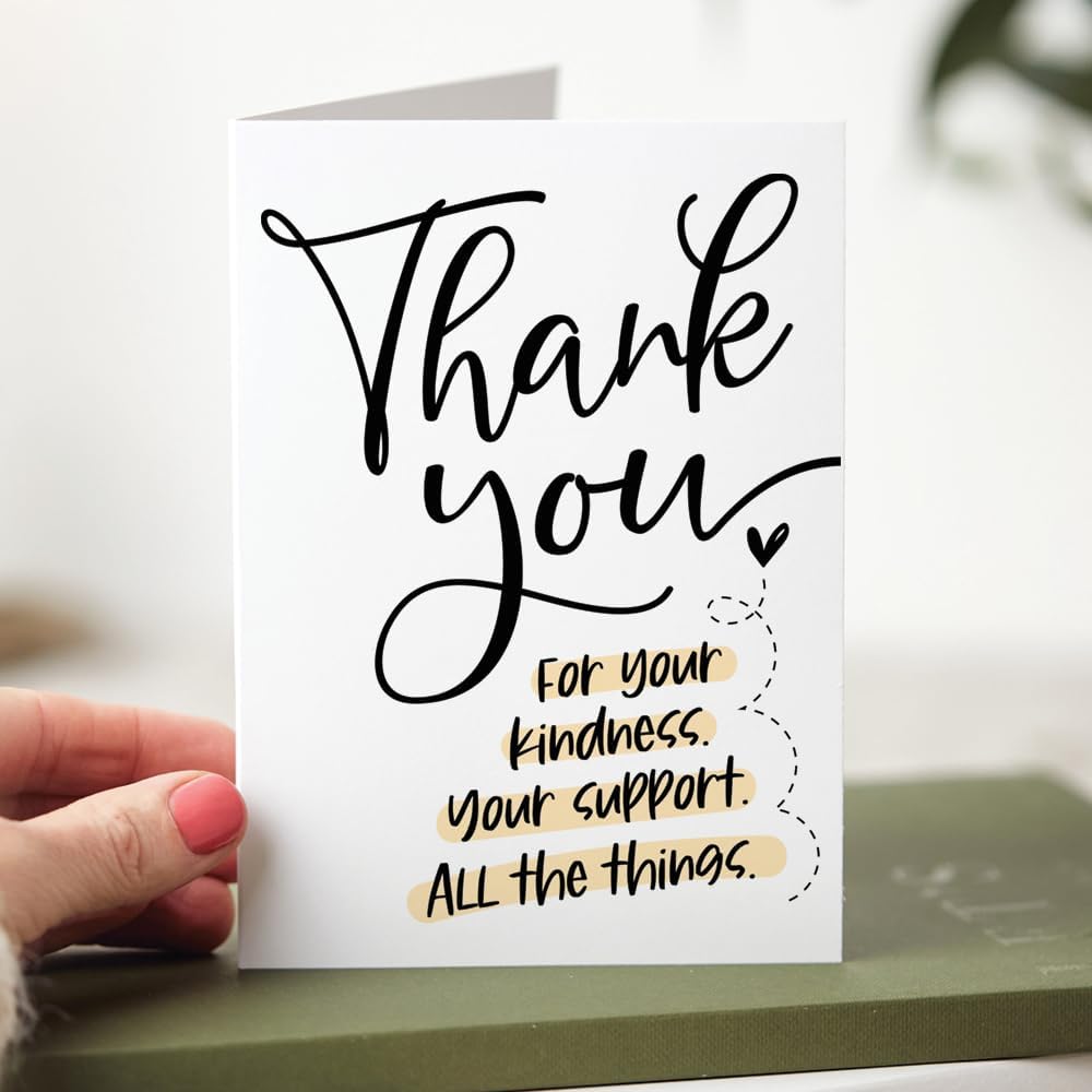 m&h invites Thank You For Your Support Greeting Card – Kindness Appreciation Card - Image 5