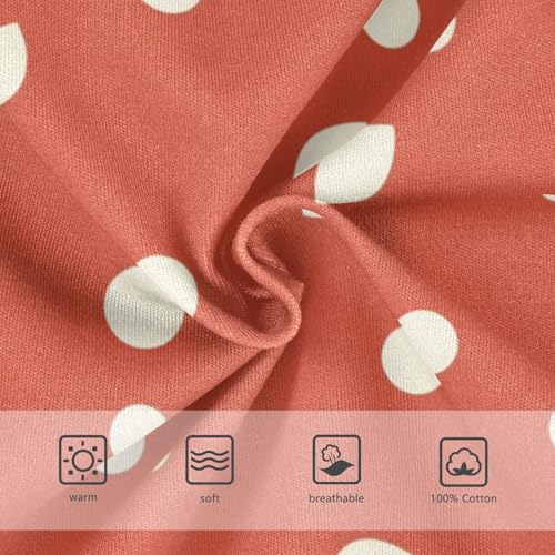 White Polka Dot Red Background Toddler Boy Cotton Kids Underwear Breathable Children Panties3