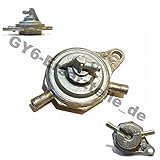 FÜR VIELE CHINA ROLLER TANK - / UNTERDRUCK VENTIL - BENZIN HAHN mit 3-ANSCHLÜSSEN für 4-TAKT ROLLER z.B. BAOTIAN BT49QT-2 BT125T-7 JINAN QINGQI REX RS BENERO AGM JMSTAR YIBEN HYOSUNG ZNEN BENZHOU YIYING KREIDLER