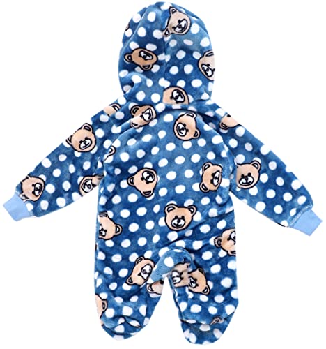 Image of ICABLE Baby Boys Baby Girls Infants Kids Shearing Velvet Full Sleeves Winter Wear Romper Set Overall Set