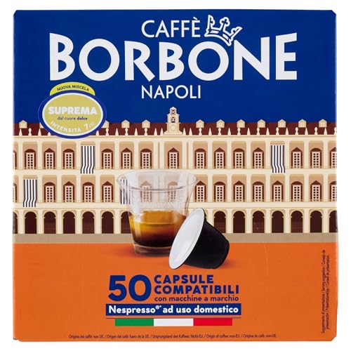 Caffè Borbone 50 Respresso, Compatibili Nespresso, Miscela Suprema - 250 Gr