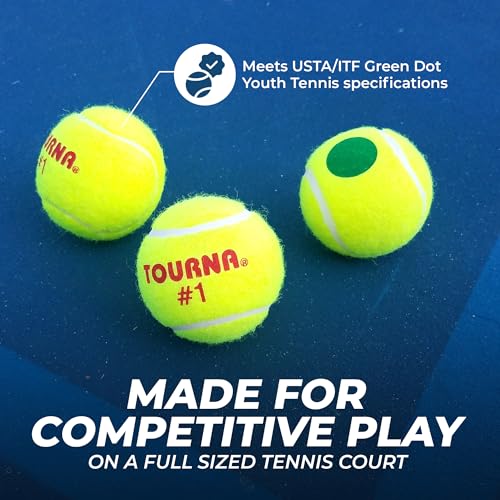 Tourna Green Dot Low Compression Tennis Balls - Thumbnail 3