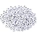 300 PCS Perline acriliche llentate Perline con Lettere Inglesi per Bambini Ragazze Strumenti per l'educazione precoce Fai-da-Te Collana con Braccialetto Accessori per Gioielli 4mm * 7mm, Bianco