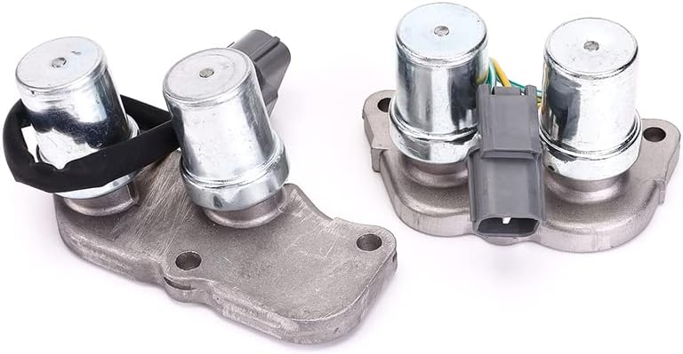 2PCS 28300-PX4-014 28200-PX4-014 Transmission Shift Control & Lock Up Solenoids Compatible with Hon-da Ac-cord 1990-2002, Prel-ude 1992-2001, Ody-ssey 1998