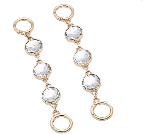 Miniatura 5 de OIWTLIFE Extensor de correa de bolso de 6.7 pulgadas de largo, extensor de cadena decorativa de luna negra con cadenas doradas para bolsa cruzada,