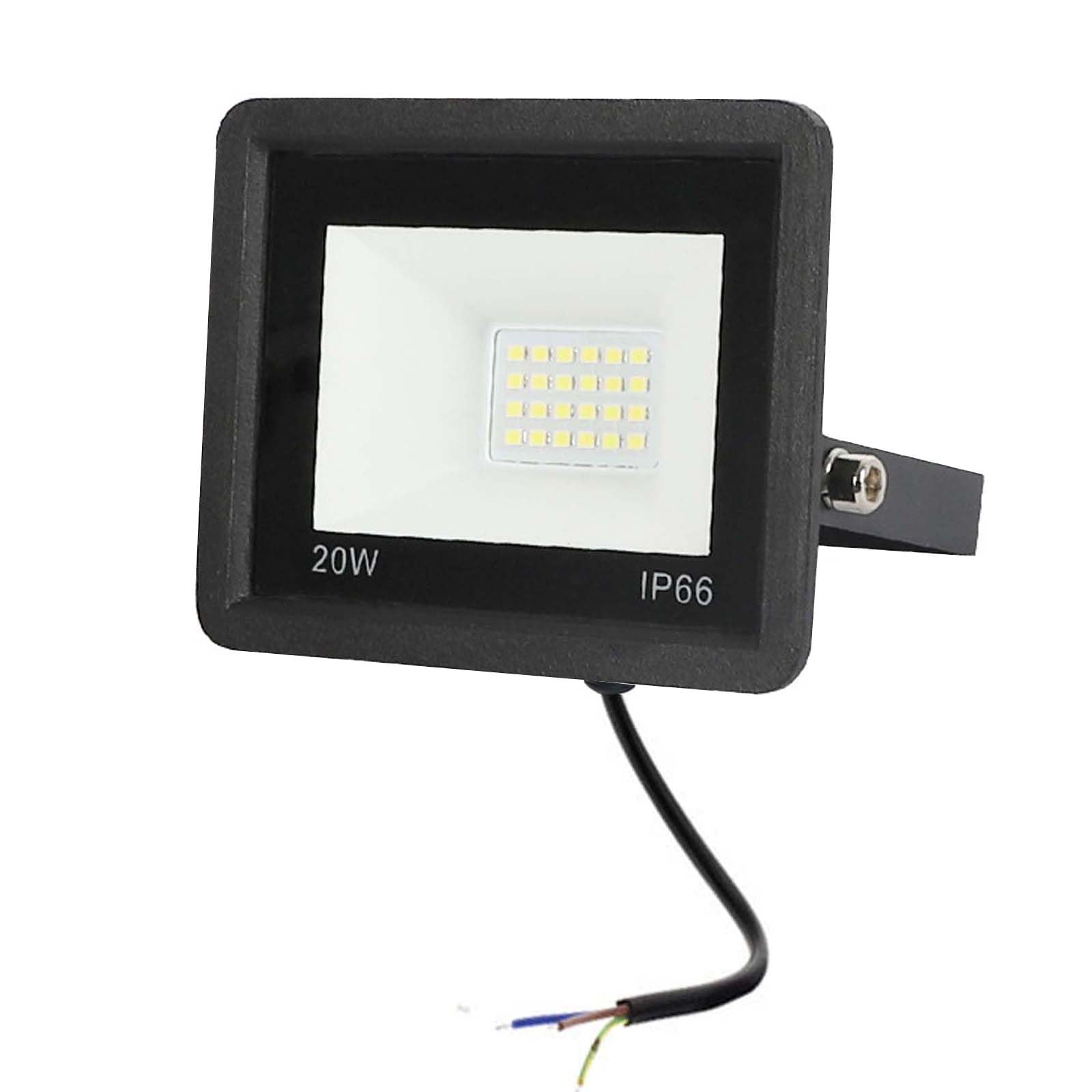 arsglaci 20W Outdoor Spotlight Flood Light, 6000K White IP66 Waterproof Super Bright Wall Light