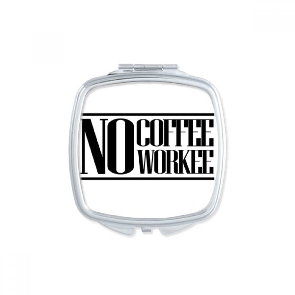 Miroir de main cadeau Aucun café multicolore à offrir pour une touche d'humour