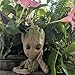 ZUSONUD Baby Groot Pen Pot Tree Man Pens Holder or Flower Pot with Drainage Hole Perfect for a Tiny Succulents Plants 6