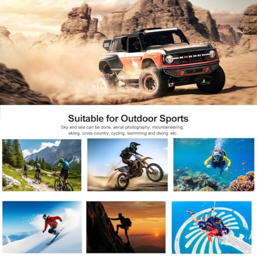 Image of Drumstone (𝐃𝐨𝐧'𝐭 𝐌𝐢𝐬𝐬 𝐎𝐟𝐟𝐞𝐫 𝟏𝟓 𝐘𝐞𝐚𝐫𝐬 𝐖𝐚𝐫𝐫𝐚𝐧𝐭𝐲) 4K 30FPS Action Camera with Stabilization, 4X Zoom, Waterproof up to 98ft, WiFi Sports Camera for Outdoor Sports
