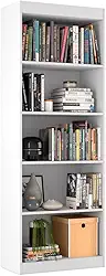 Genérico Organizador Livreiro Para Sala Escritório Space (Branco) - Estante Organizadora com 1 Prateleira - Contemporâneo - 178 cm (Altura) x 55 cm (Largura) x 32 cm (Profundidade) - Livreiro