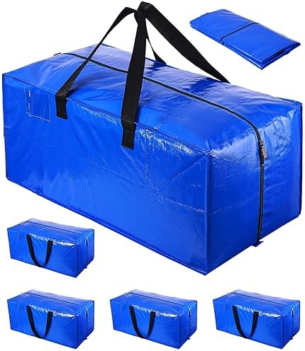 2 Stück XXL Aufbewahrungstaschen 104L + 140L - Wasserdichte Umzugstaschen Mit Reißverschluss