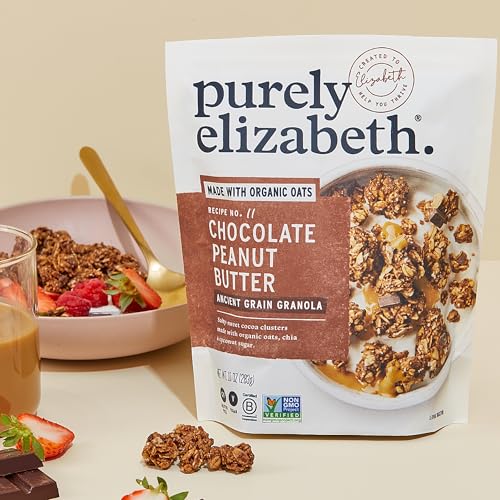 Image of Purely Elizabeth, Chocolate Peanut Butter, Ancient Grain Granola, Gluten-Free, Non-GMO, 10 Ounce (Pack of 3)