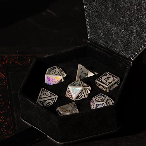 UDIXI Gemstone Dice Set D&D White Crystal Stone DND Dice for Tabletop Games by UDIXI - Used condition - Image 7