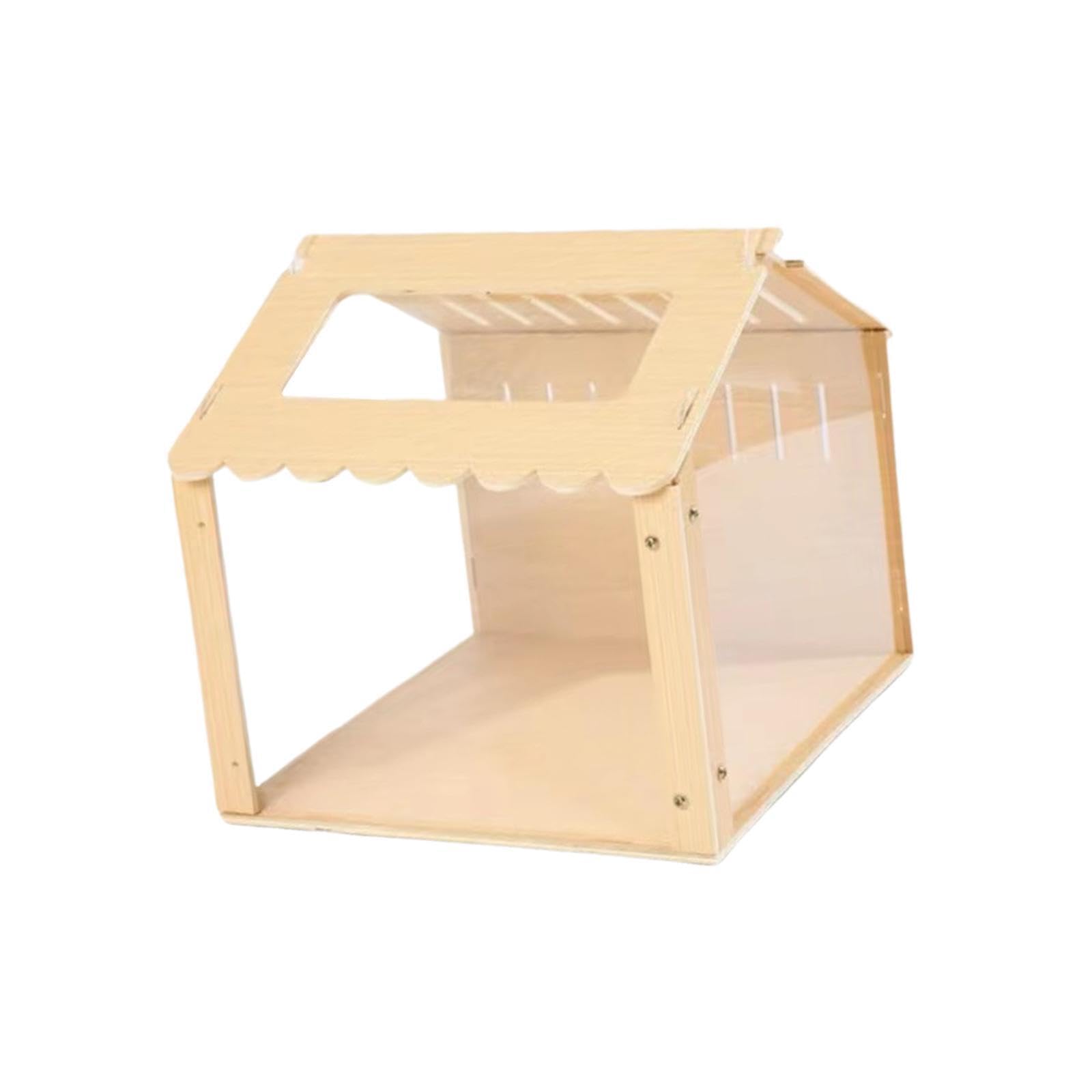 Habitat in legno per criceti, topi e ratti, facile da montare, offre divertimento, nascondigli e giochi attivi per animali domestici, criceti, ricci,