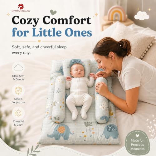 Image of StarAndDaisy Baby Mosquito Net with Mattress and Sleeping Bag, Foldable Mosquito Net Bed with Breathable Mesh, Portable Baby Bedding Set for Newborn