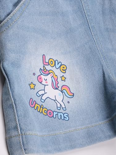 Image of KiddoPanti Unisex Infant Denim Dungaree | Cotton Blend Stretch | Baby Jumpsuit Witth Pockets | Comfortable Casual Outfit for Boys & Girls 6 Months-3 Years