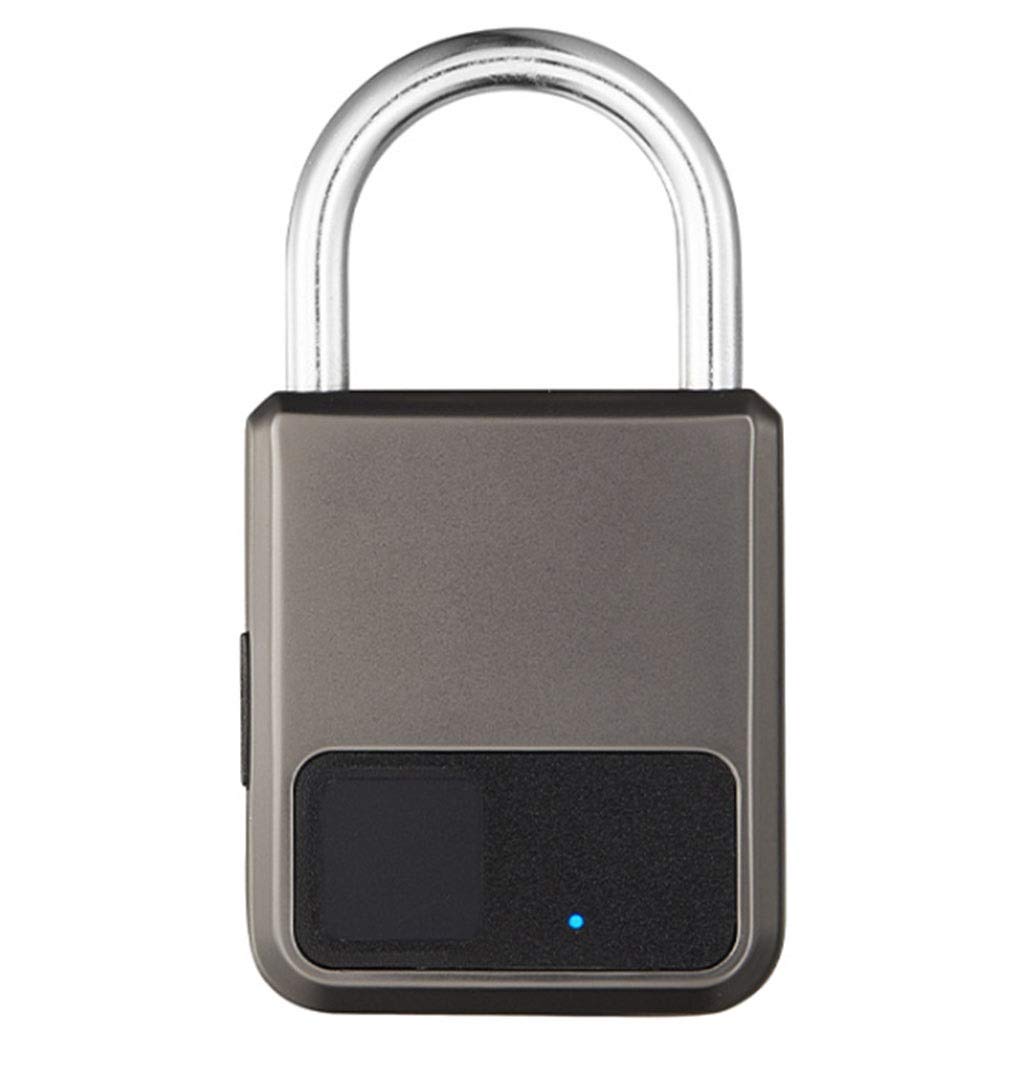 Smart fingerprint padlock, biosafety fingerprint lock, IP65 waterproof and USB charging, 20 fingerprint capacity, suitable for school, gym locker, suitcase, travel luggage lock