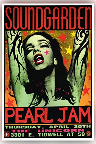 PosterHub Soundgarden & Pearl JAM Texas 1992 Movie Poster Reprint