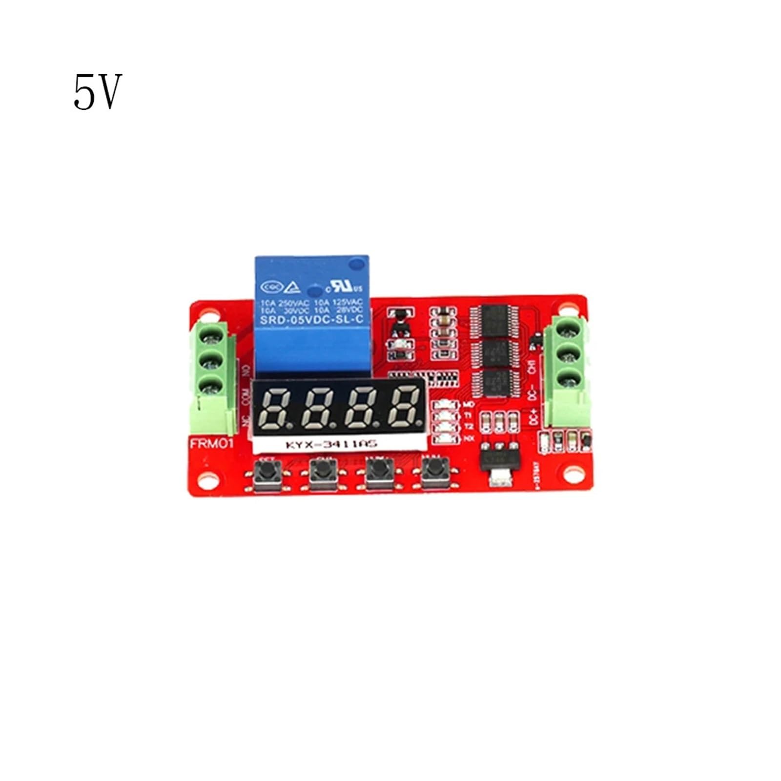 Modulo relè PLC FRM01 Modulo relè a 1 canale DC 5V 12V 24V Interruttore timer ciclo ciclo multifunzione autobloccante(5V)