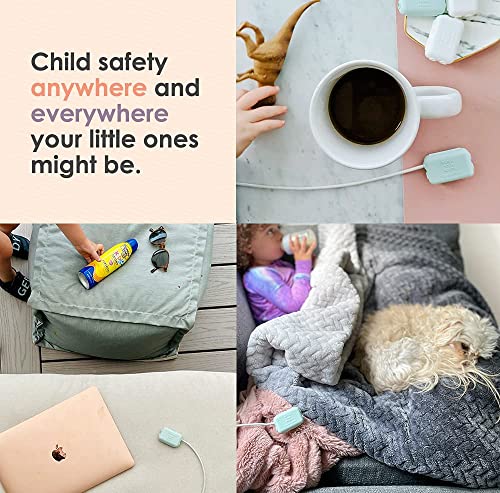 Geddy's Mom - Watch Your Mouth - The Award Winning USB Charger Child Safety Cover - Made in The USA - Baby Proofing Toddler Shock Prevention - 6 Pack (Dusty Aqua) - Image 6