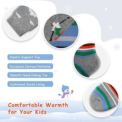 Cimkiz Ski Socks Kids Winter Warm Thermal Snow Socks, Skiing Snowboarding Skating For Toddler Boys And Girls (2 Pairs Or 3 Pairs) #TOP3