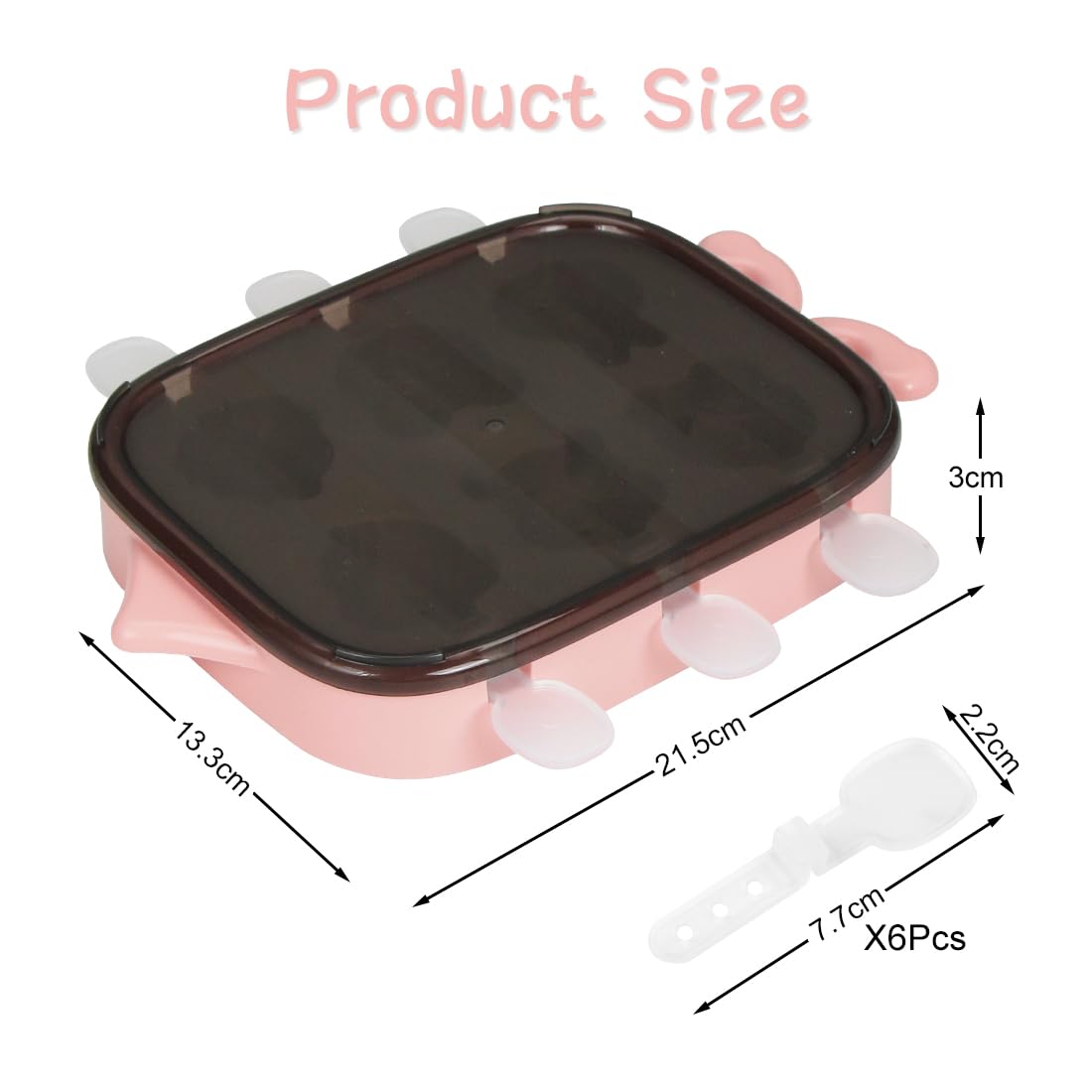 Bluelves Moldes Helados, 6 Pack Moldes para polos helados, Molde Helados Silicona con Palo, Poleras Helado para Bebé, Niño y Adultos（Animales）