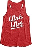 Utah Utes NCAA Officially Licensed Women's Tank Top Tri-Blend Signature, Large Team Color