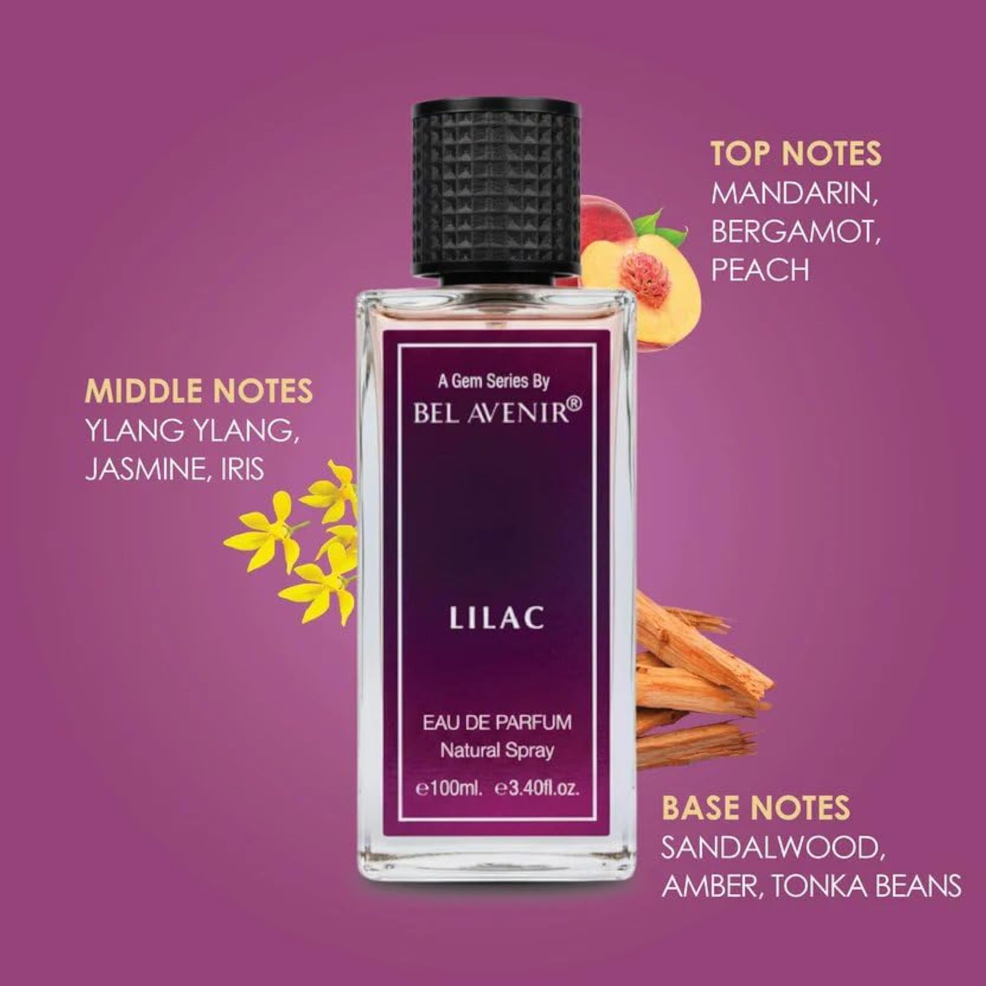 GEM SERIES LILAC Eau De Parfum, 100ml