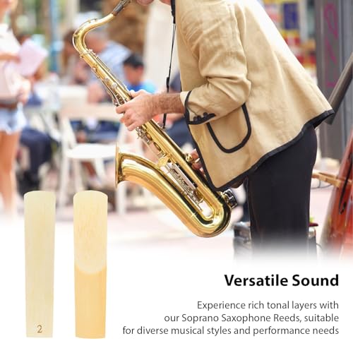 Drfeify Blätter für Sopransaxophon, 10er-Pack, Professionelle Blätter für Saxophon, die Satten Klang für Studenten und Musiker Erzeugen (2)