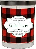 Cabin Fever, Buffalo Plaid 100% Soy Candle Scented with Lavender, Mahogany, Cedar Wood, Hand Poured...