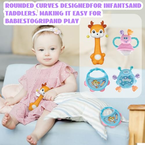 Image of Cocurb 30 PCs High Contrast Baby Toy Gift Set for Infants Rattles | Teething Toys and Wrist Socks Suitable for 6 Months Perfect Baby Gift for Boys, Girls and Toddlers
