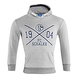 Farbe: grau meliert FC Schalke 04 Kinder Kapuzen - Sweat-Shirt Grau meliert (152)