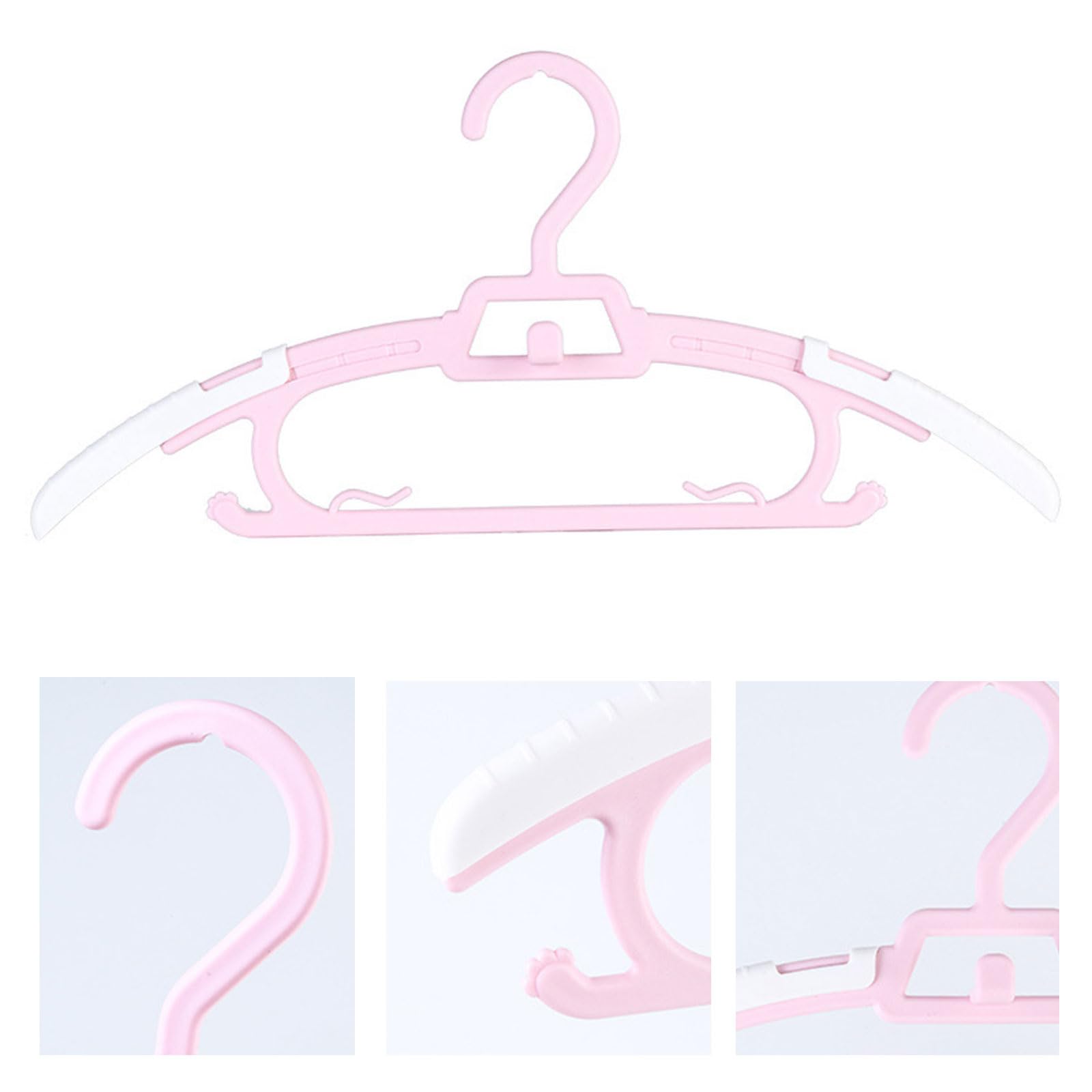 Retractable Children Clothes Hangers Set of 5 Thicken Coat Pants Heavy Duty Storage Rack for Home Bedroom Balcony Children Clothes Hanger