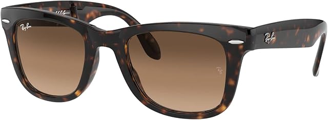 Ray-Ban Folding Wayfarer RB4105 710/51 Tartaruga Havana Lente Marrom Degradê Tam 54