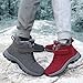 Winter Boots for Women Warm Fleece Lined Sneakers Comfortable Ankle Booties Outdoor Hiking Boots for Women Casual Fashion Lace-up Sneaker Non-Slip Shoes with Hook Loop (Gray, US, Adult, Women, 11, Numeric, US Footwear Size System, Medium)