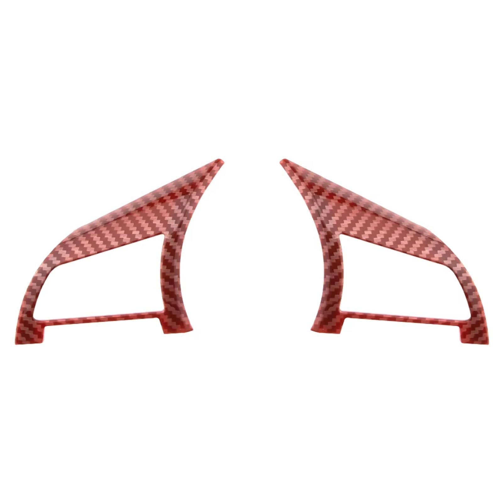 Interior Styling Sticker Car Steering Panel Trim Sticker for Nissan for Qashqai for Xtrail for Rogue for Versa for Kicks for Leaf for Sentra Accessories Decoration(2piece Carbon red)