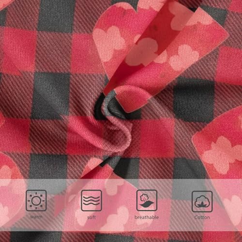 Classic Buffalo Plaid Red Black Toddler Girls Underwear, Underwear for Girls, 2T–8 Years3